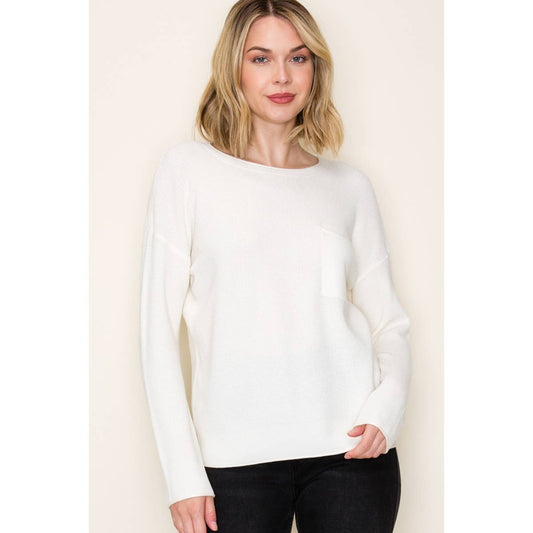 STACCATO - WAFFLE TEXTURED PULLOVER SWEATER STACCATO