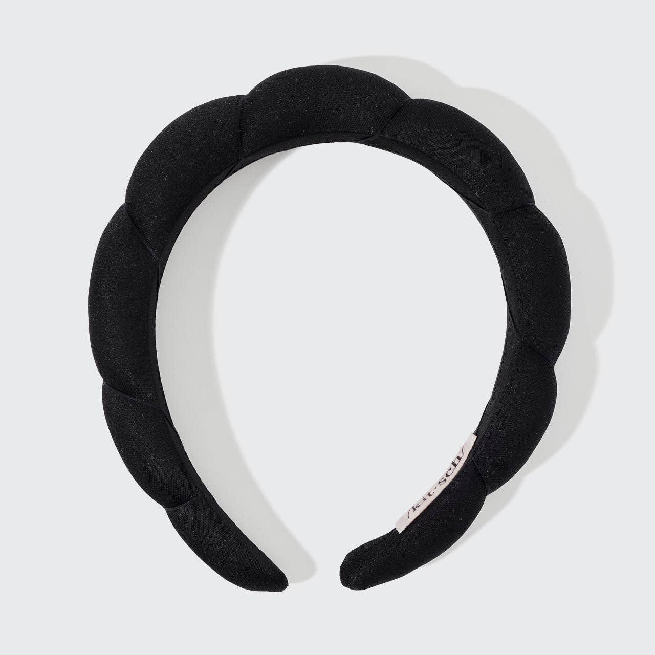 Recycled Fabric Puffy Headband 1pc- Black Core KITSCH