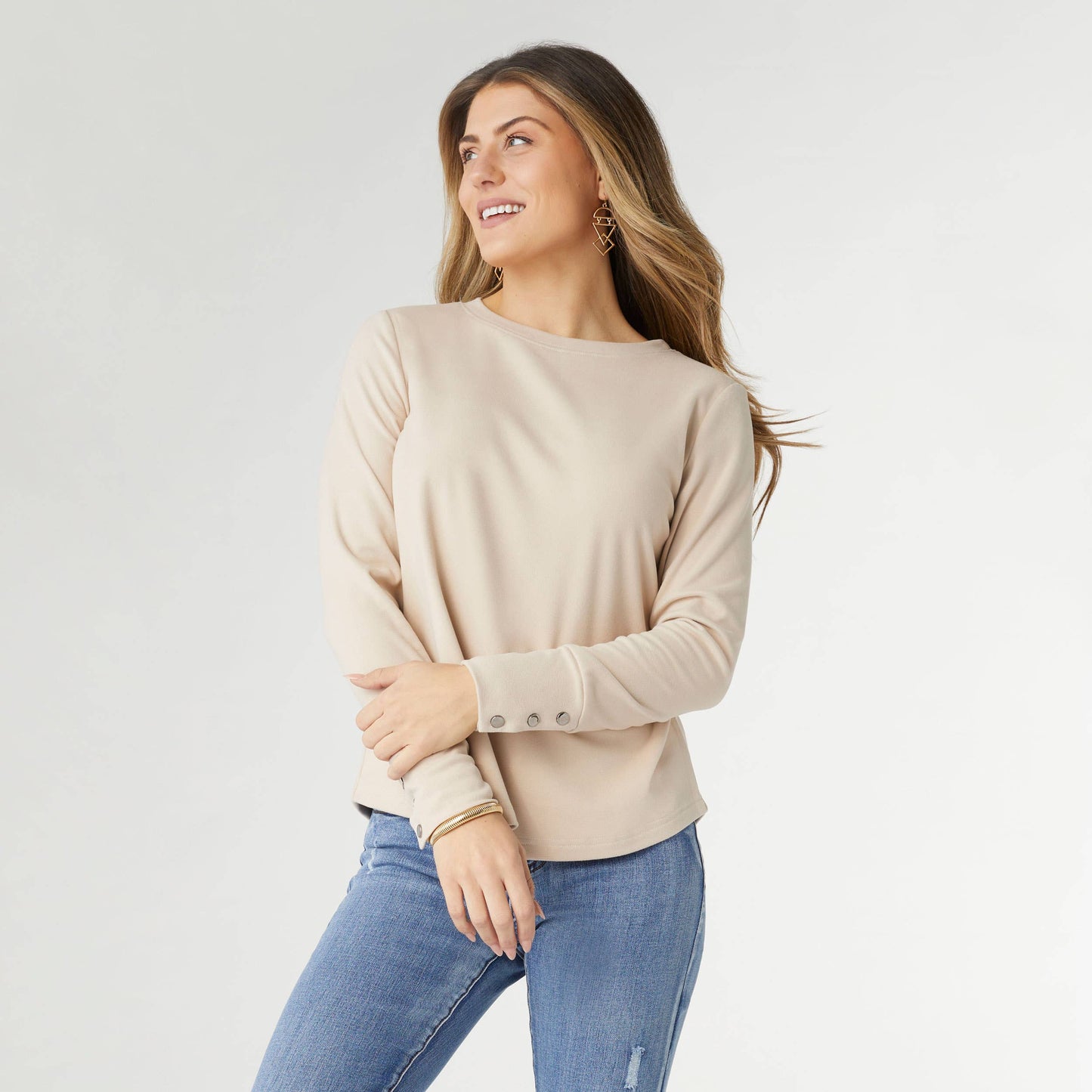 Alexis Super Soft Top with Snap Cuff  COCO + CARMEN