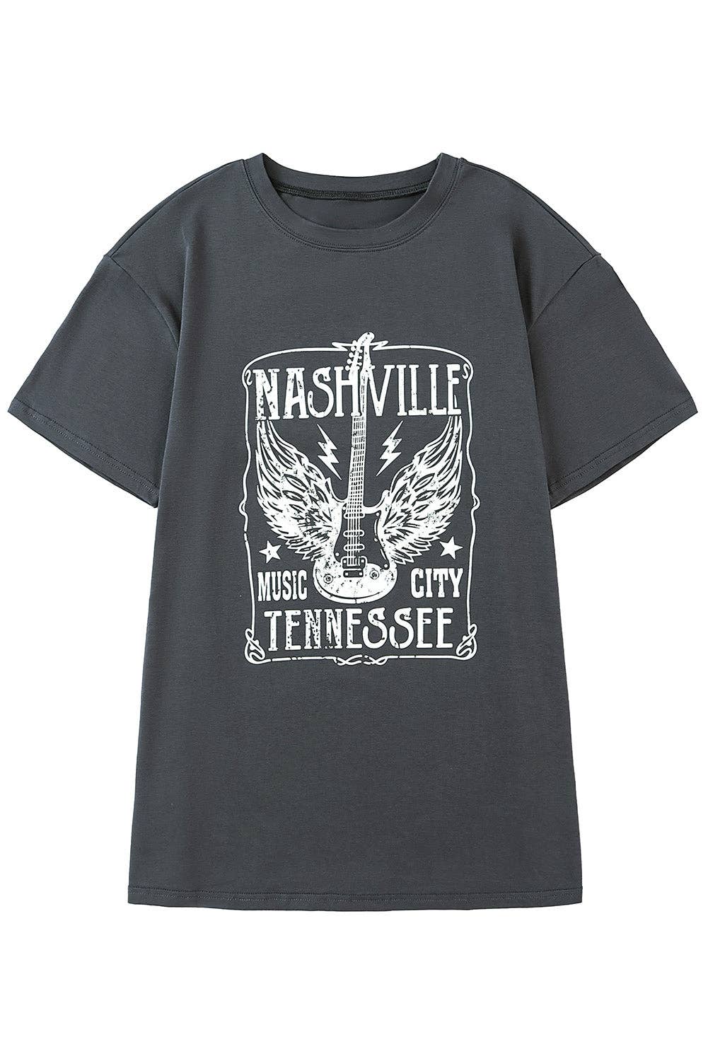 Nashville Tennesee Graphic Oversized T Shirt Spring-Summer Zeal Onyx, L.L.C.