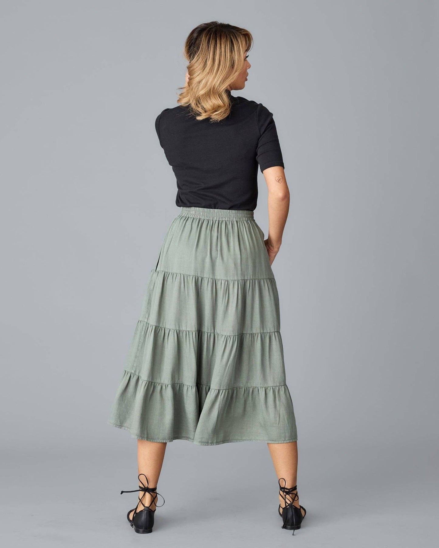 Jane Skirt  in Sage Fall-Winter Downeast