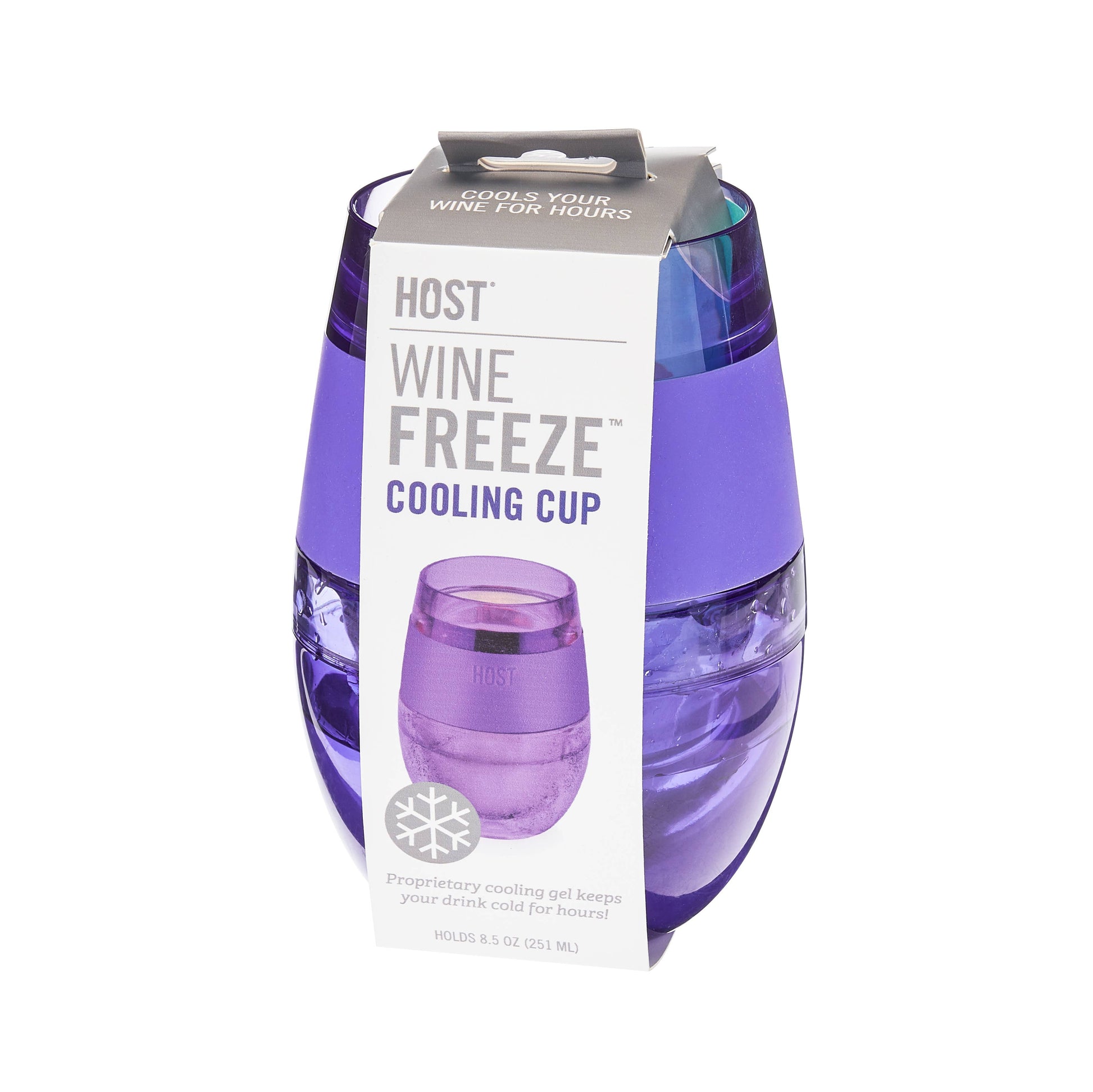 Wine FREEZE™ Cooling Cup w/ Cooling Gel - Translucent Purple Spring-Summer HOST