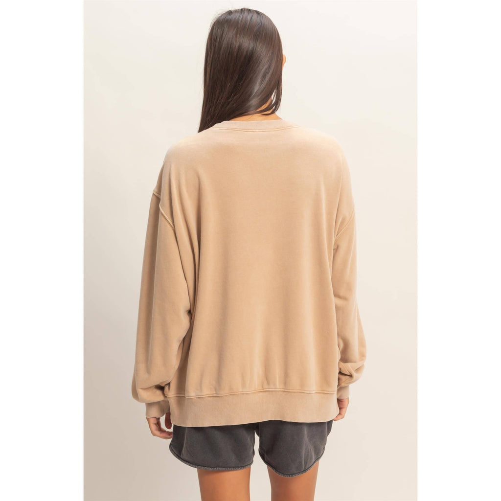 Mineral Washed Crew Neck Sweatshirt
