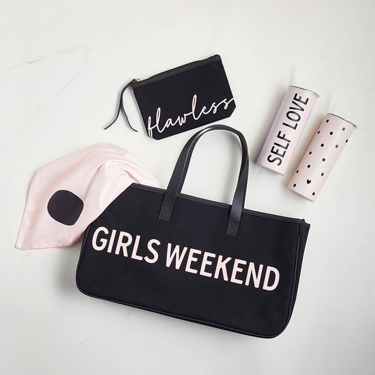 Black Canvas Tote - Girls Weekend Core Bella Sleep + Spa