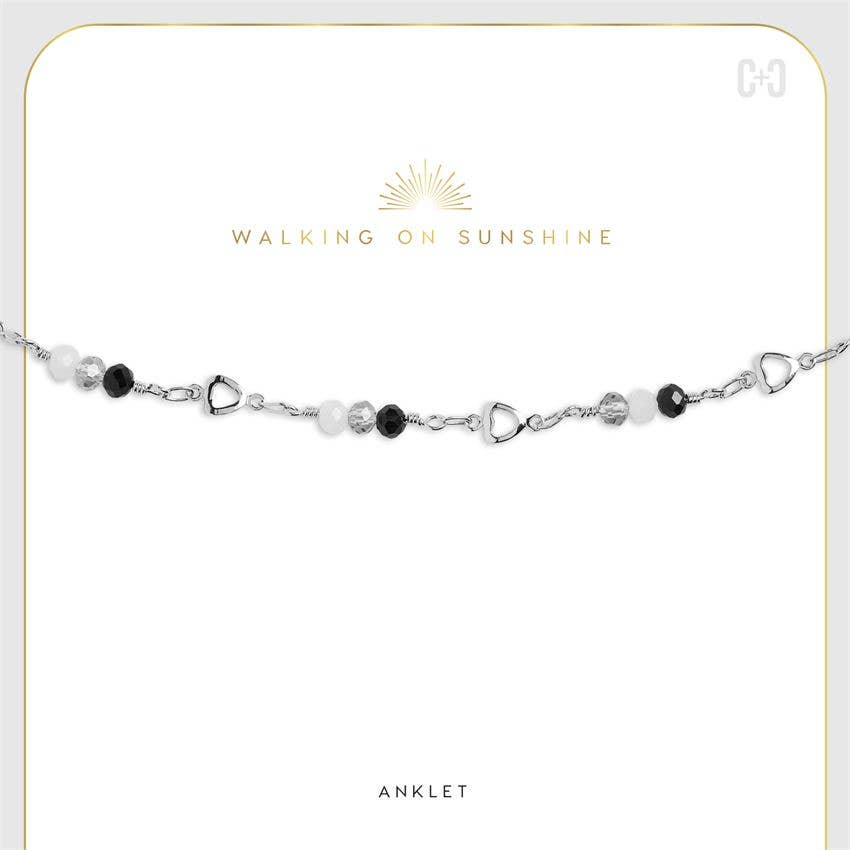 Aelia Anklet: Silver Hearts Spring-Summer COCO + CARMEN