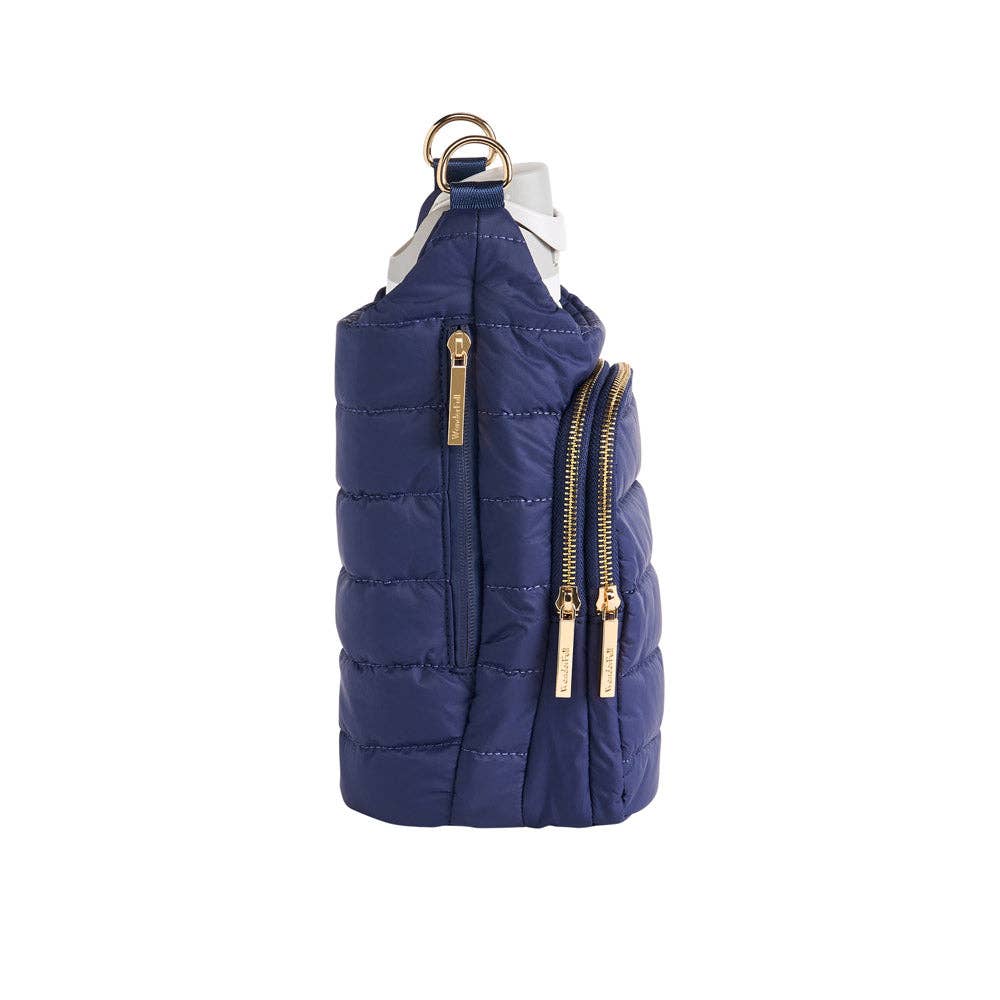 WanderFull - Original HydroBag - HydroBag® HANDLE™- Island Navy Matte with Pink and Navy Strap