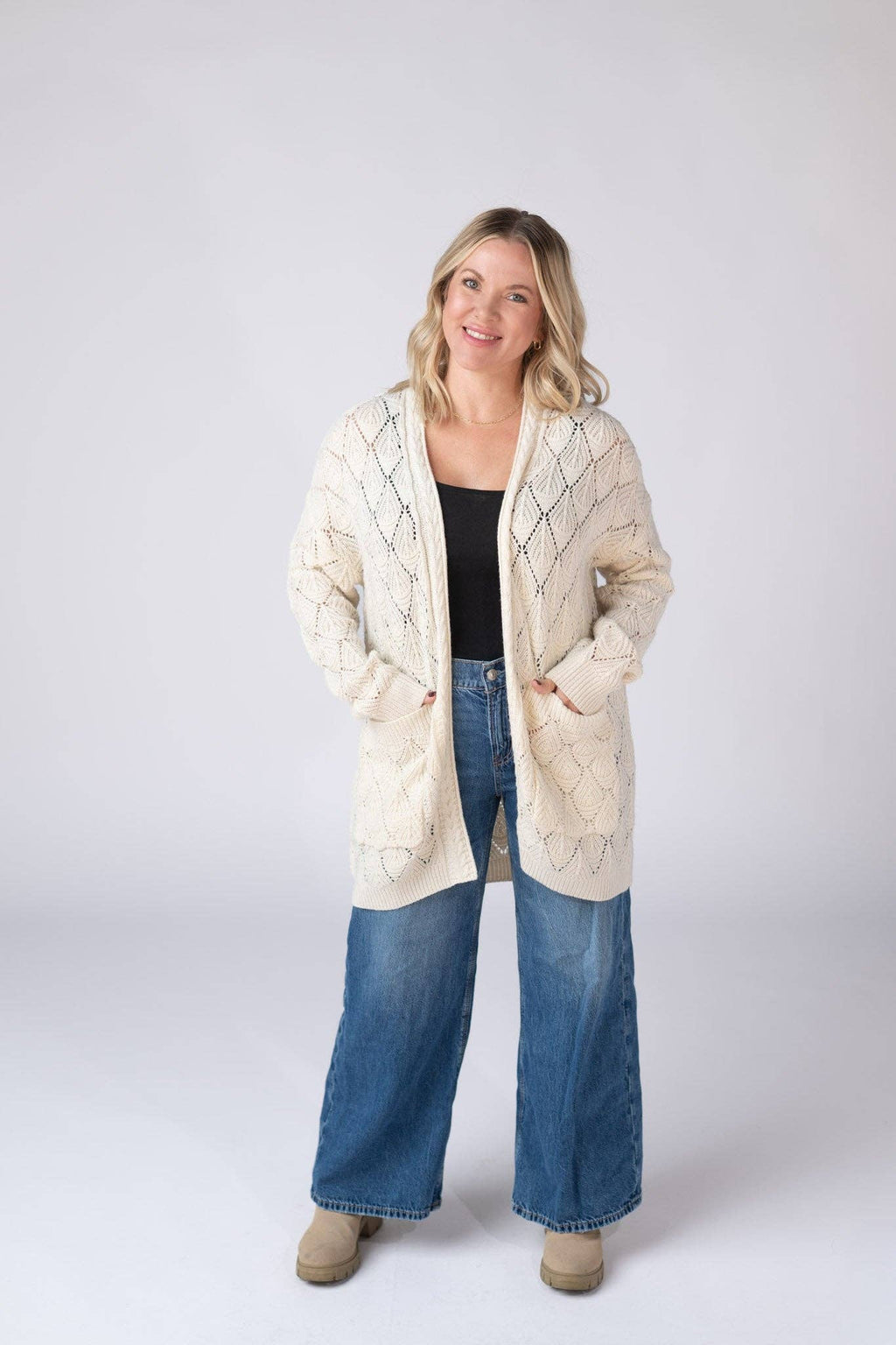 Kelly Knitted Cardigan- Ivory