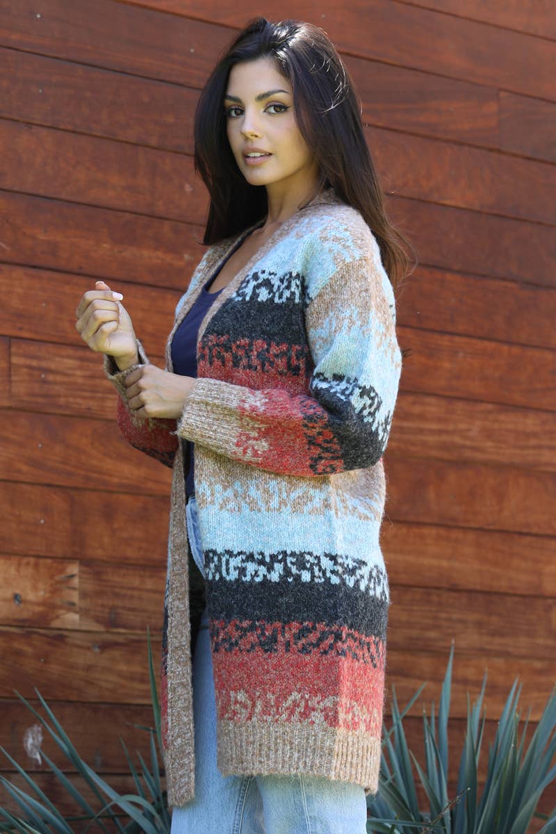 MULTI COLOR CARDIGAN SWEATER Fall-Winter Nostalgia