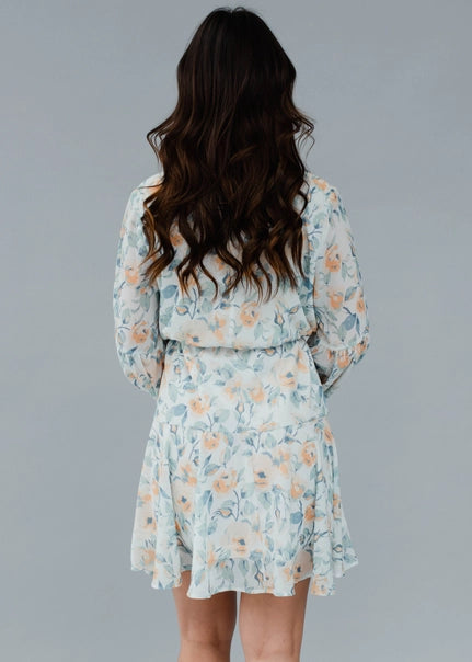 White Floral Dress Fall-Winter Panache Apparel Co.