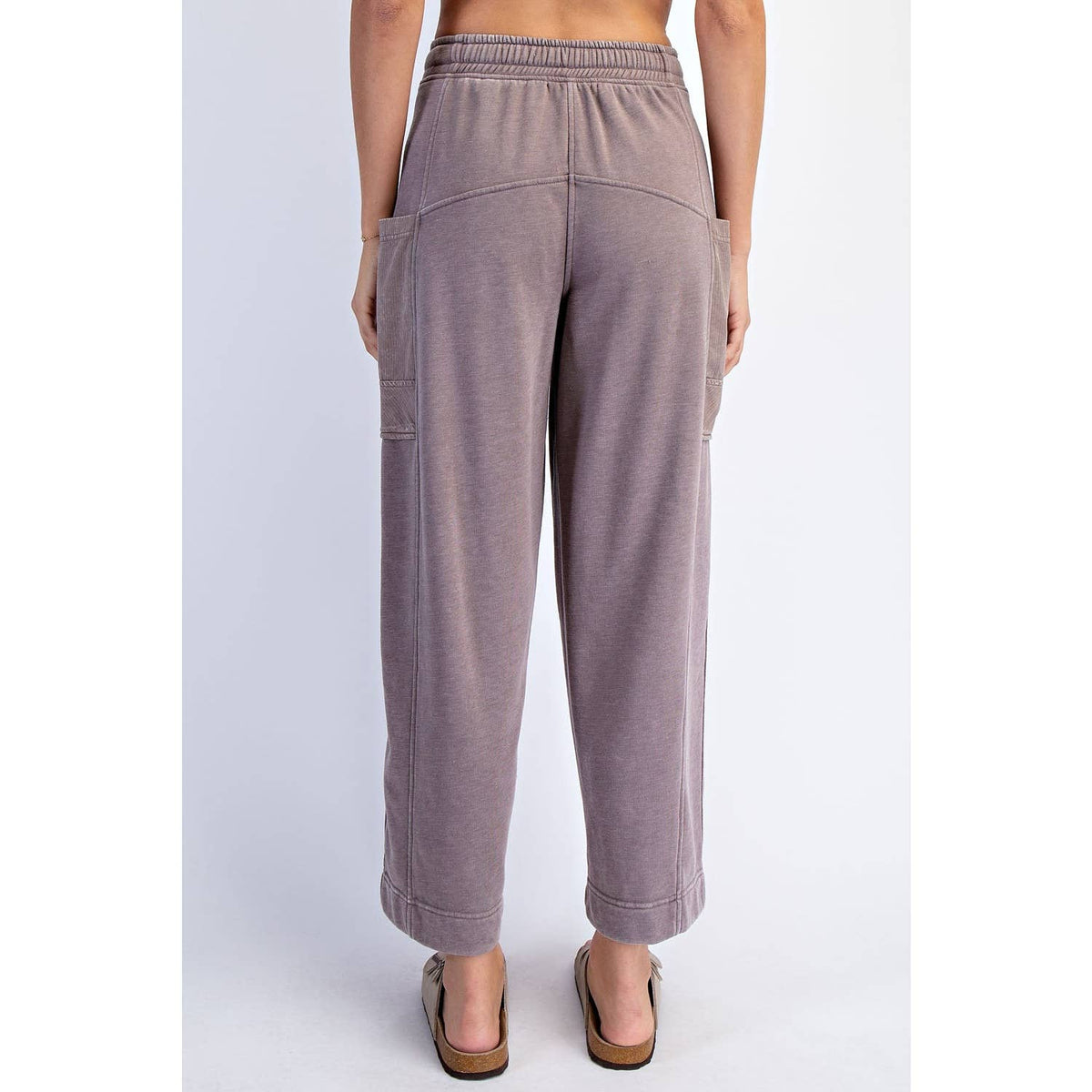 Mineral Wash French Terry Cropped Pants