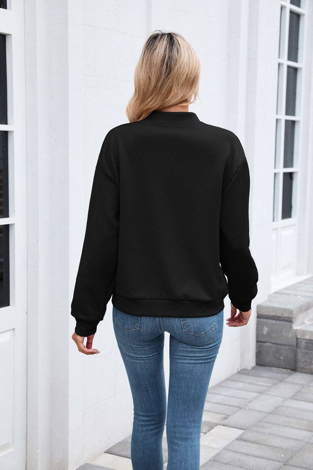Quilted Zip-Up Bomber Jacket