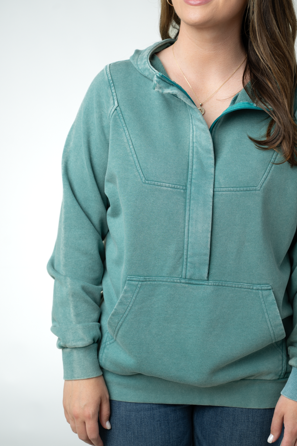 Ryker Vintage Wash Hoodie - Teal