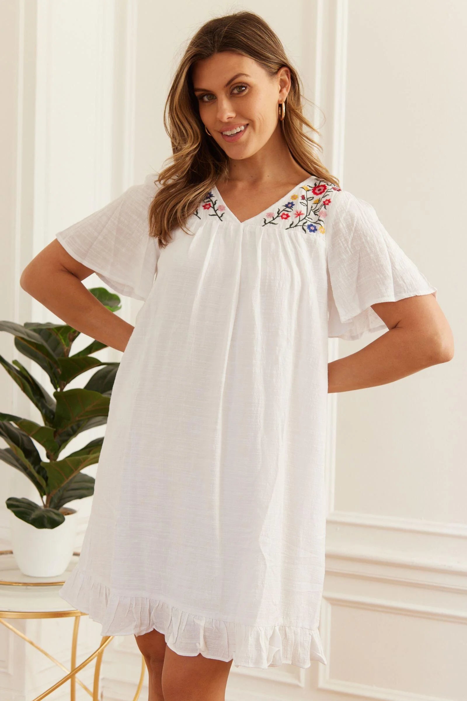 Embroidered Mini Dress Spring-Summer Hailey&Co