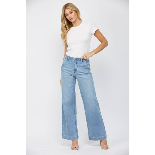 SEPTIMUS HIGH RISE WIDE LEG WITH SLANT POCKET Mica Denim