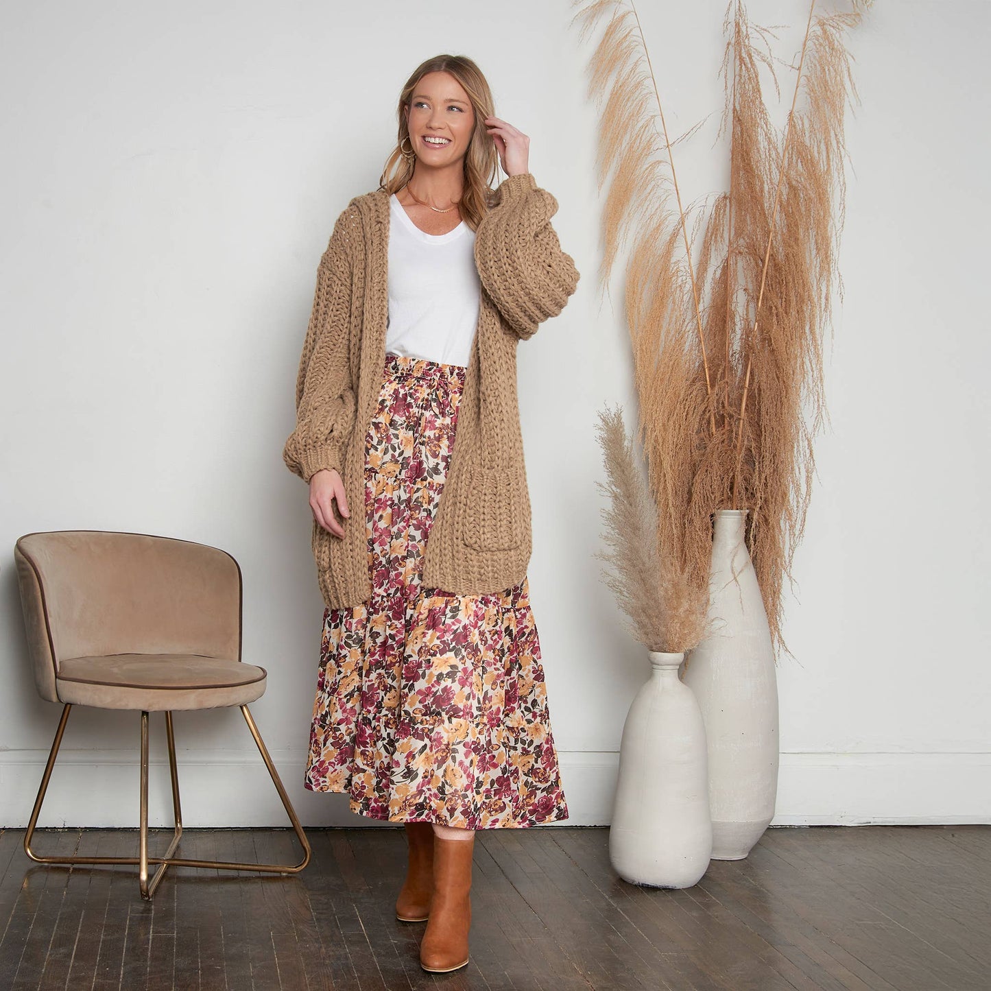 Elsie & Zoey - Hazel Georgette Tiered Maxi Skirt