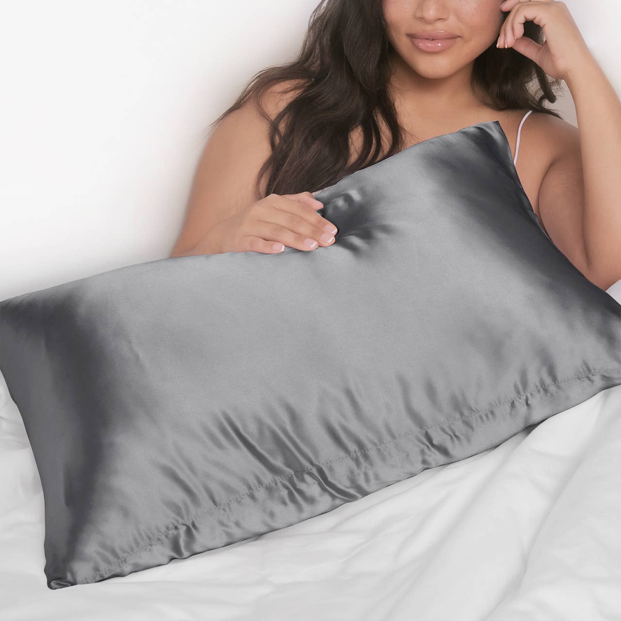 Satin King Pillowcase - Charcoal Core KITSCH