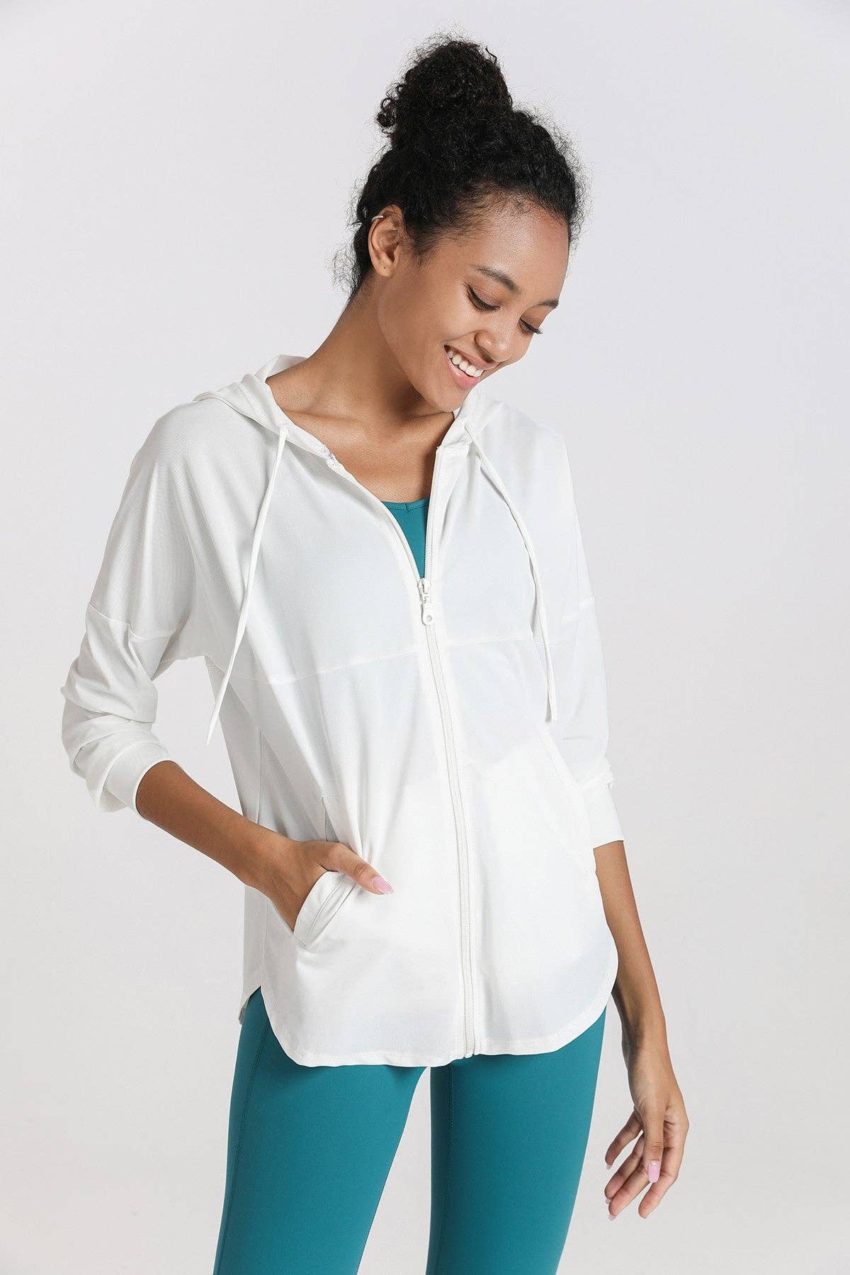 UPF 50+ UV Sun Protection Full-Zip Hooded Jacket Spring-Summer She & Sho