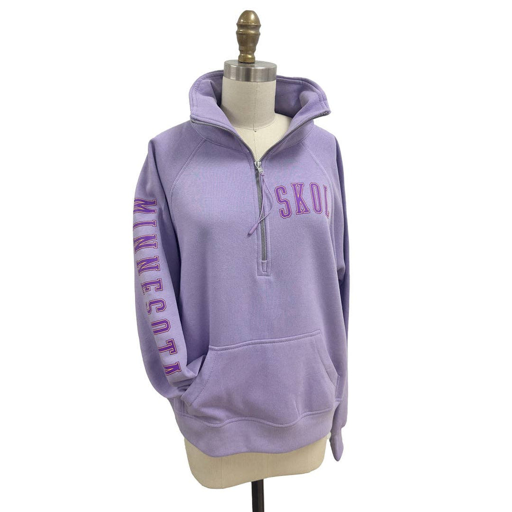 Minnesota Vikings Orchid Half-Zip Sweatshirt