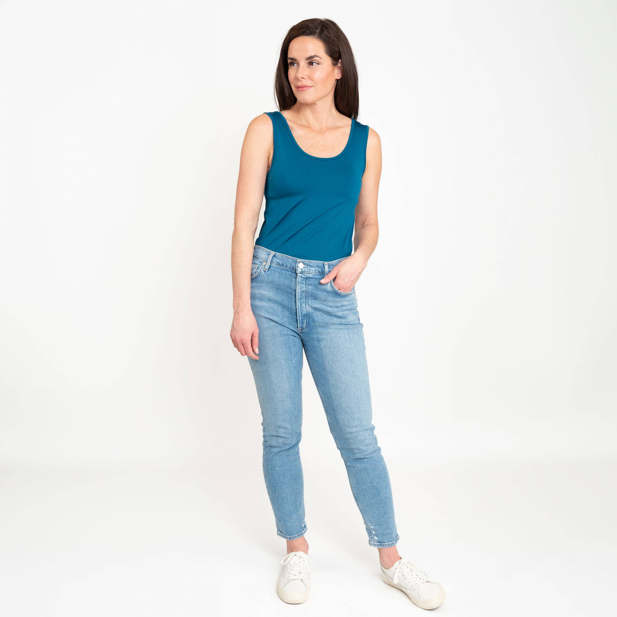 Reversible Tank Top | Lightweight Audrey Scoop & V-Neck Stretch Cami