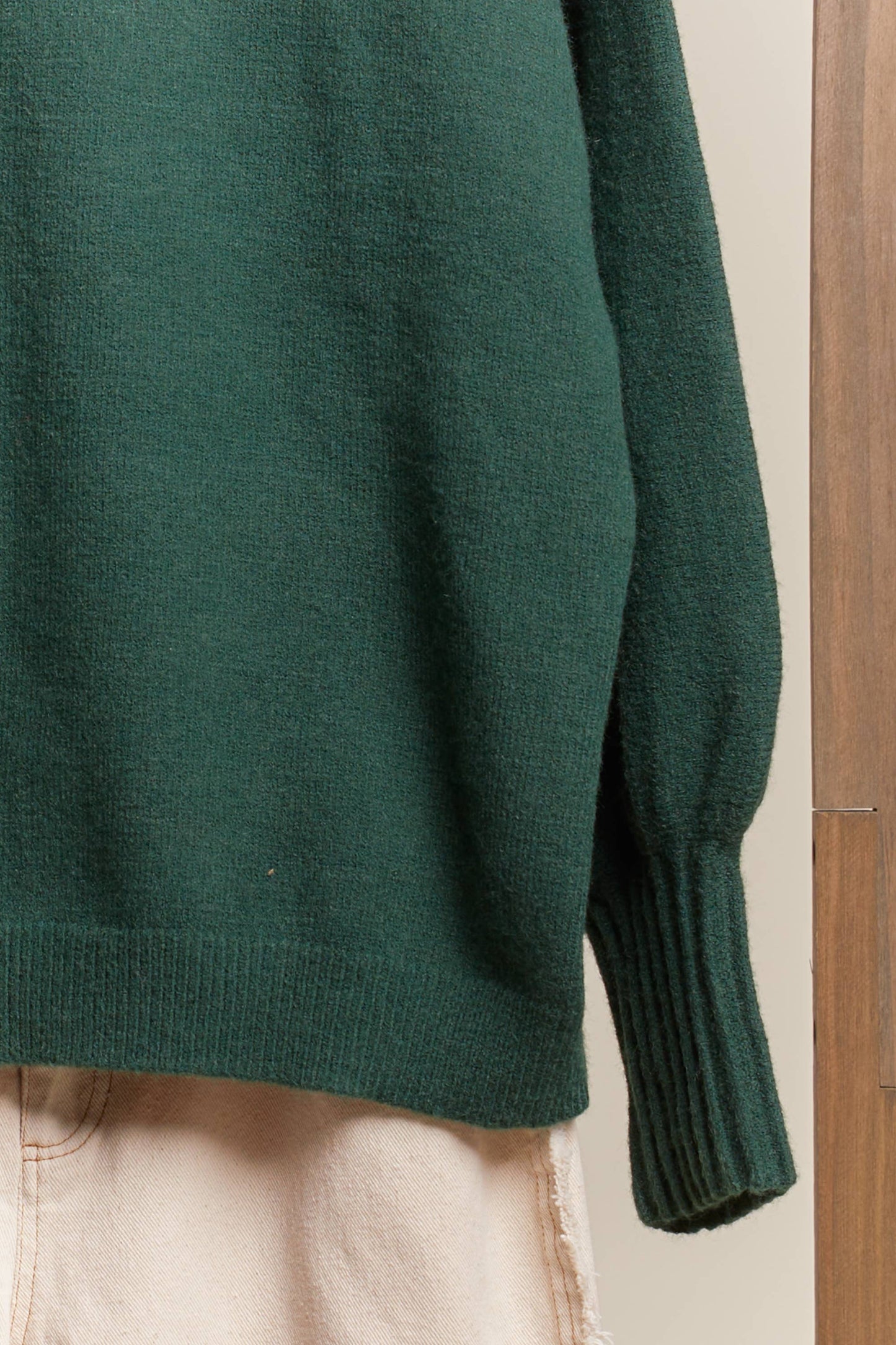 Green Christmas Sweater with Lettering Fall-Winter Mello.