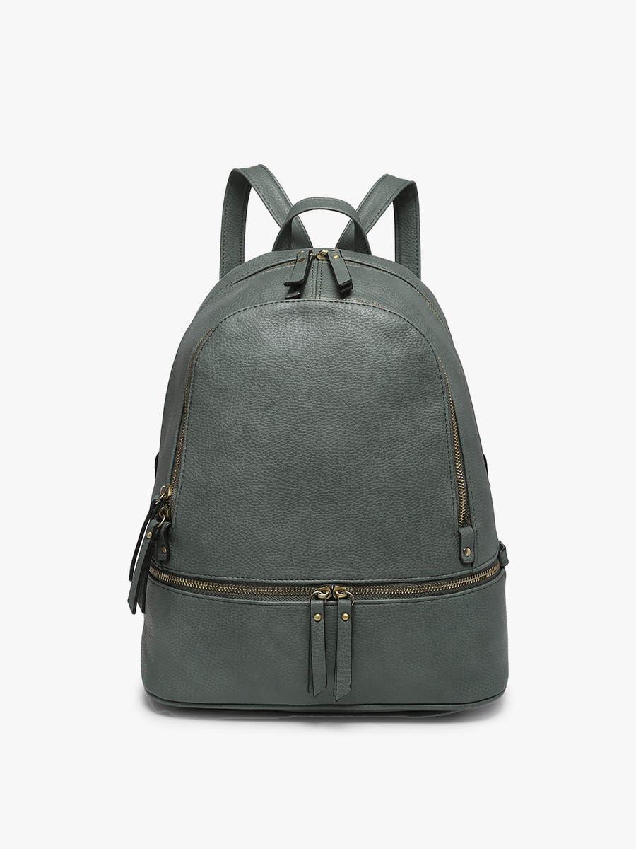 Blake Backpack w/ 3 Zip Compartments: Black Core Jen & Co.