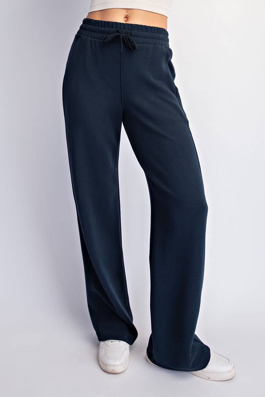 Modal Scuba High Rise Wide Leg Pants