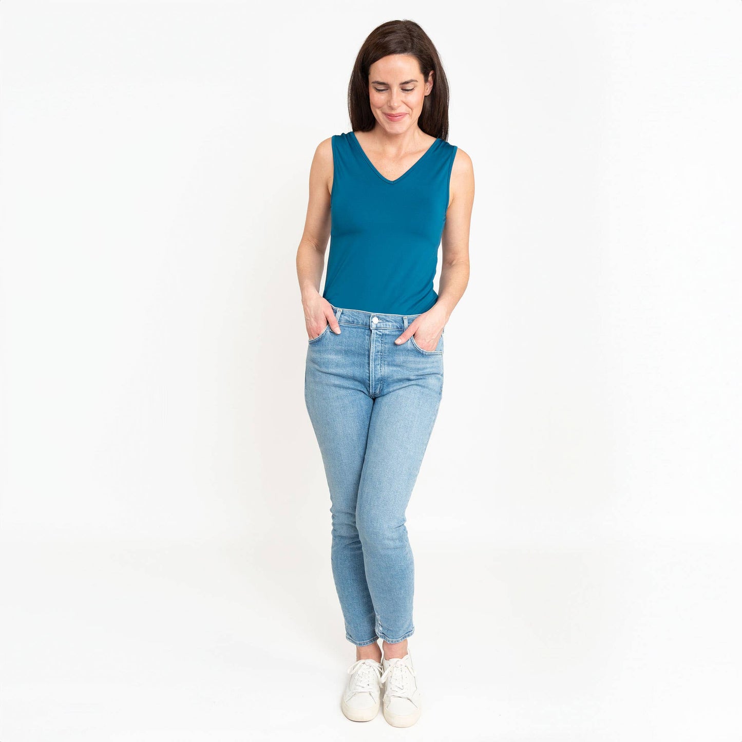 Elsie & Zoey - Audrey Reversible Scoop Neck and V-Neck Stretch Tank Top