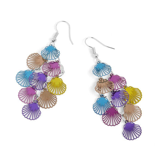 Shell Chandelier Earrings: Multi  Whispers