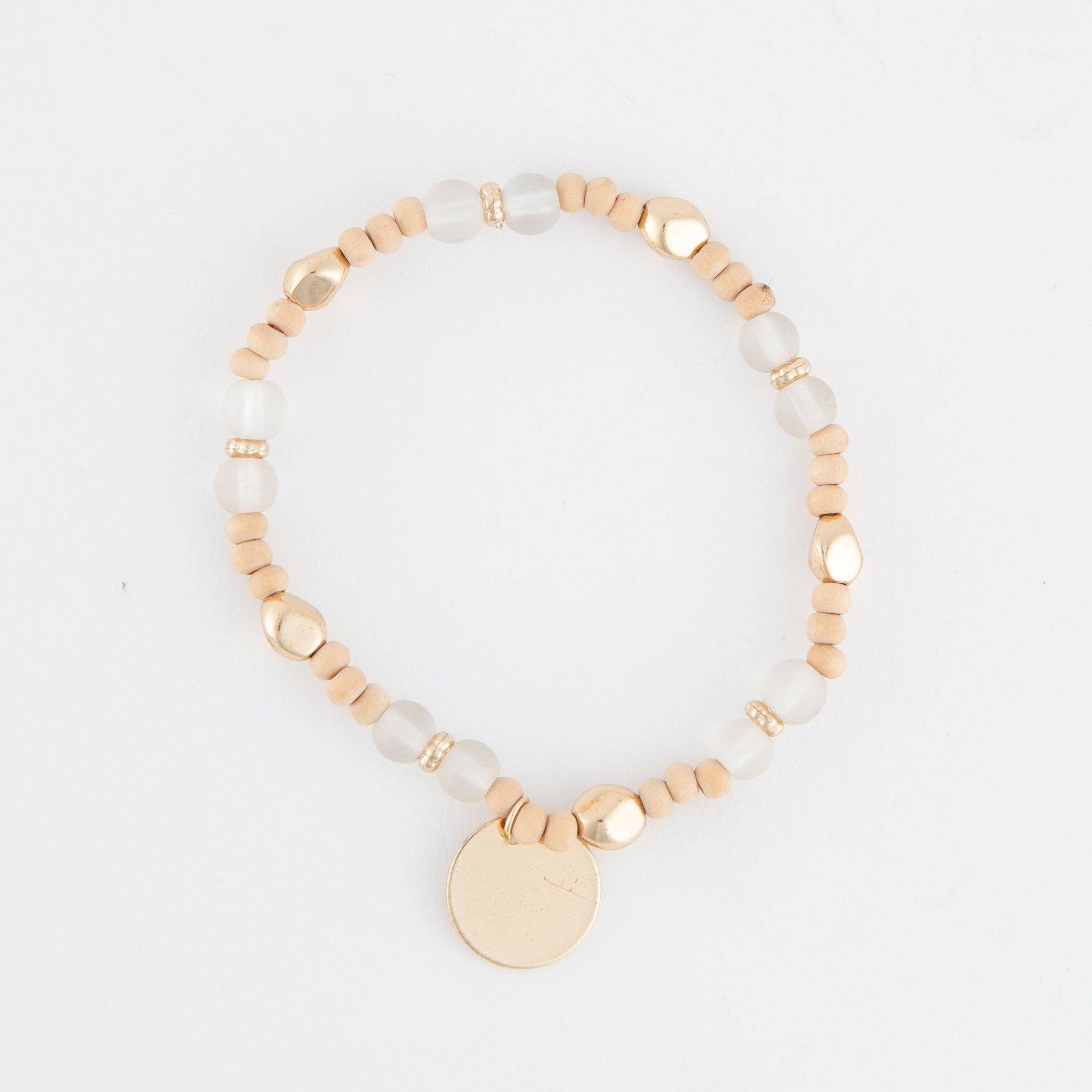 Wooden Bracelets – Aya Bracelet Set | Stackable Earth Tone Beads