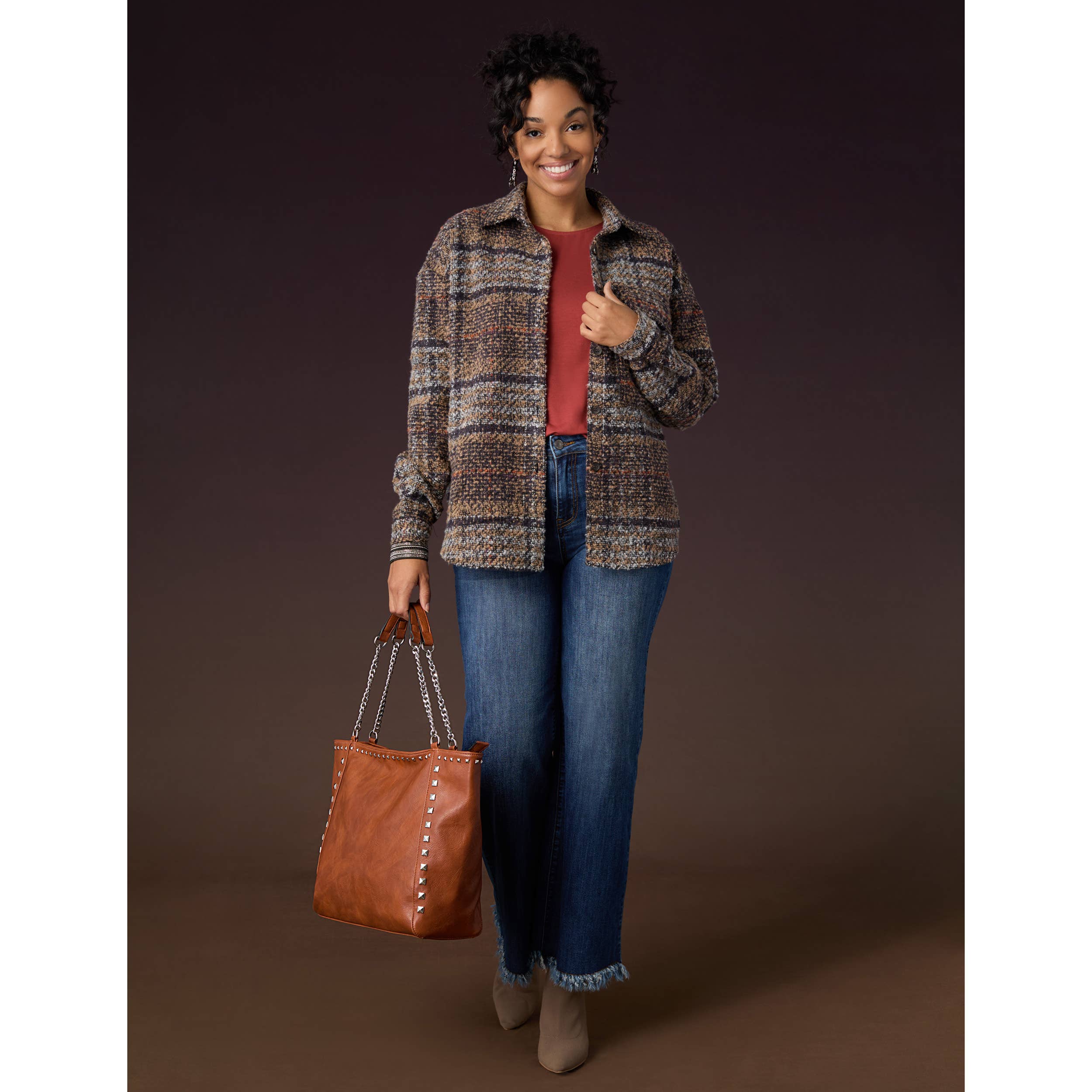 Shacket - Cersei Button Front Stylish Fall Shacket for Women
