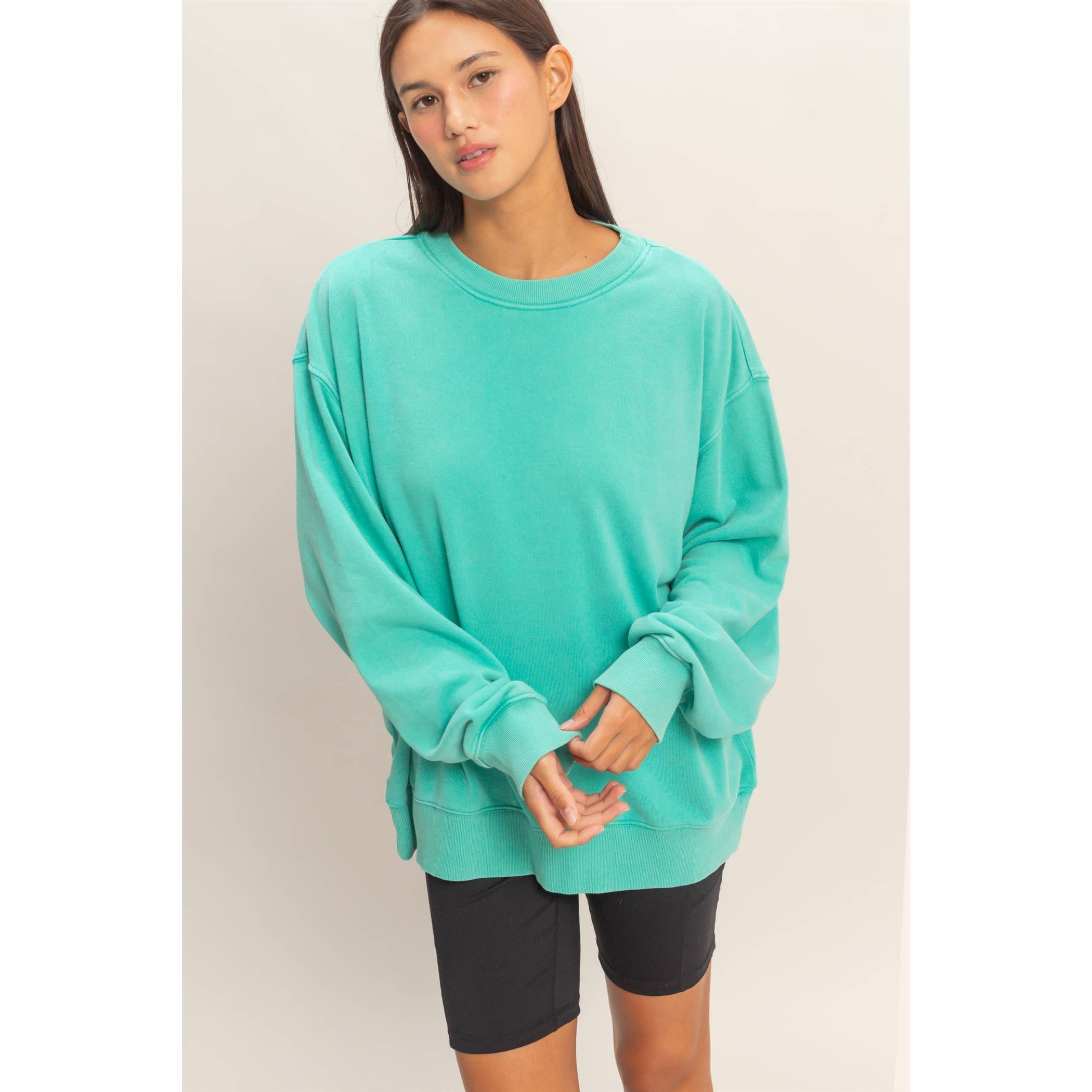 Mineral Washed Crew Neck Sweatshirt