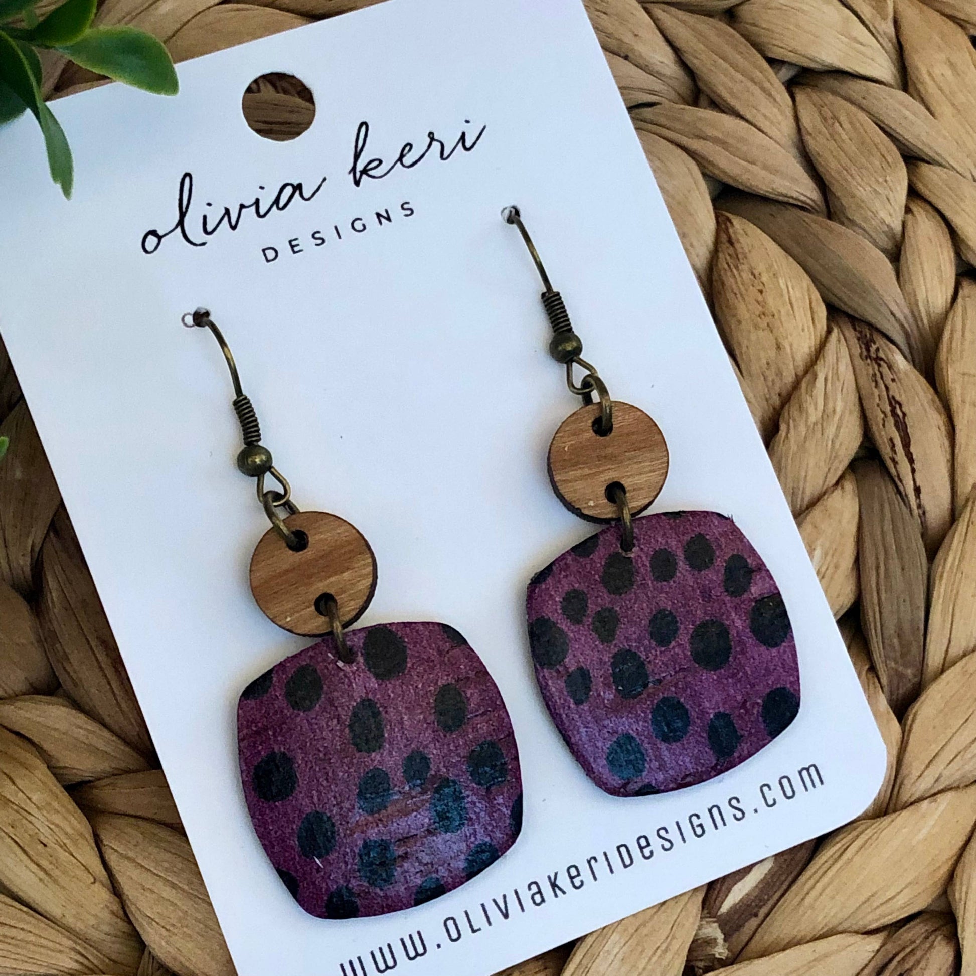 Nora - Plum Polka Dots Spring-Summer Olivia Keri Designs