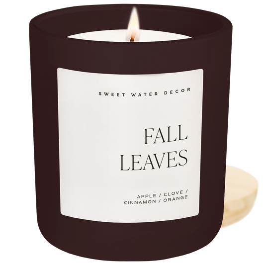 Fall Candle - Fall Leaves 15oz Jar | Apple, Cinnamon & Clove Scent