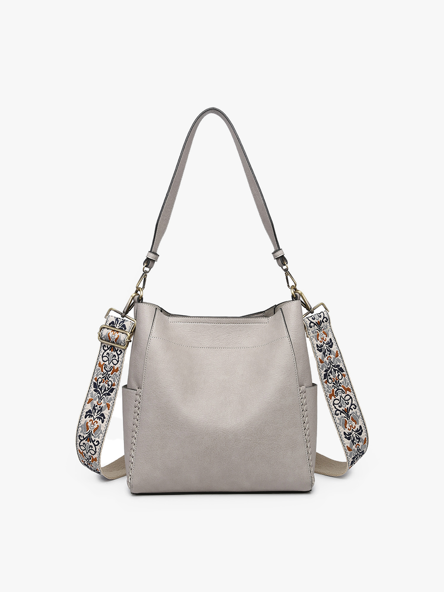 Penny 2-in-1 Bucket Bag w/ Guitar Strap: Black