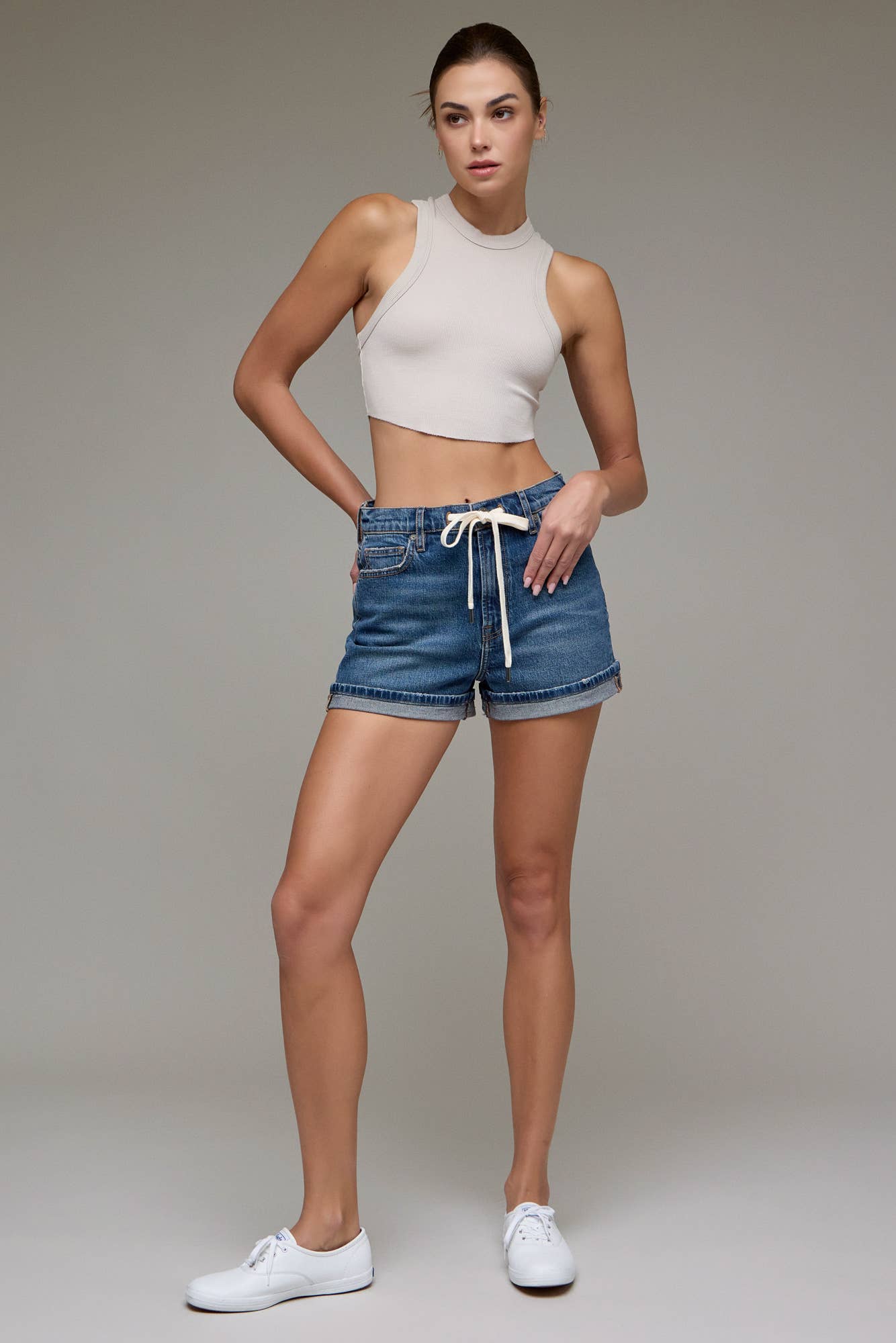 Hidden Jeans - DRAWSTRING DAD SHORT