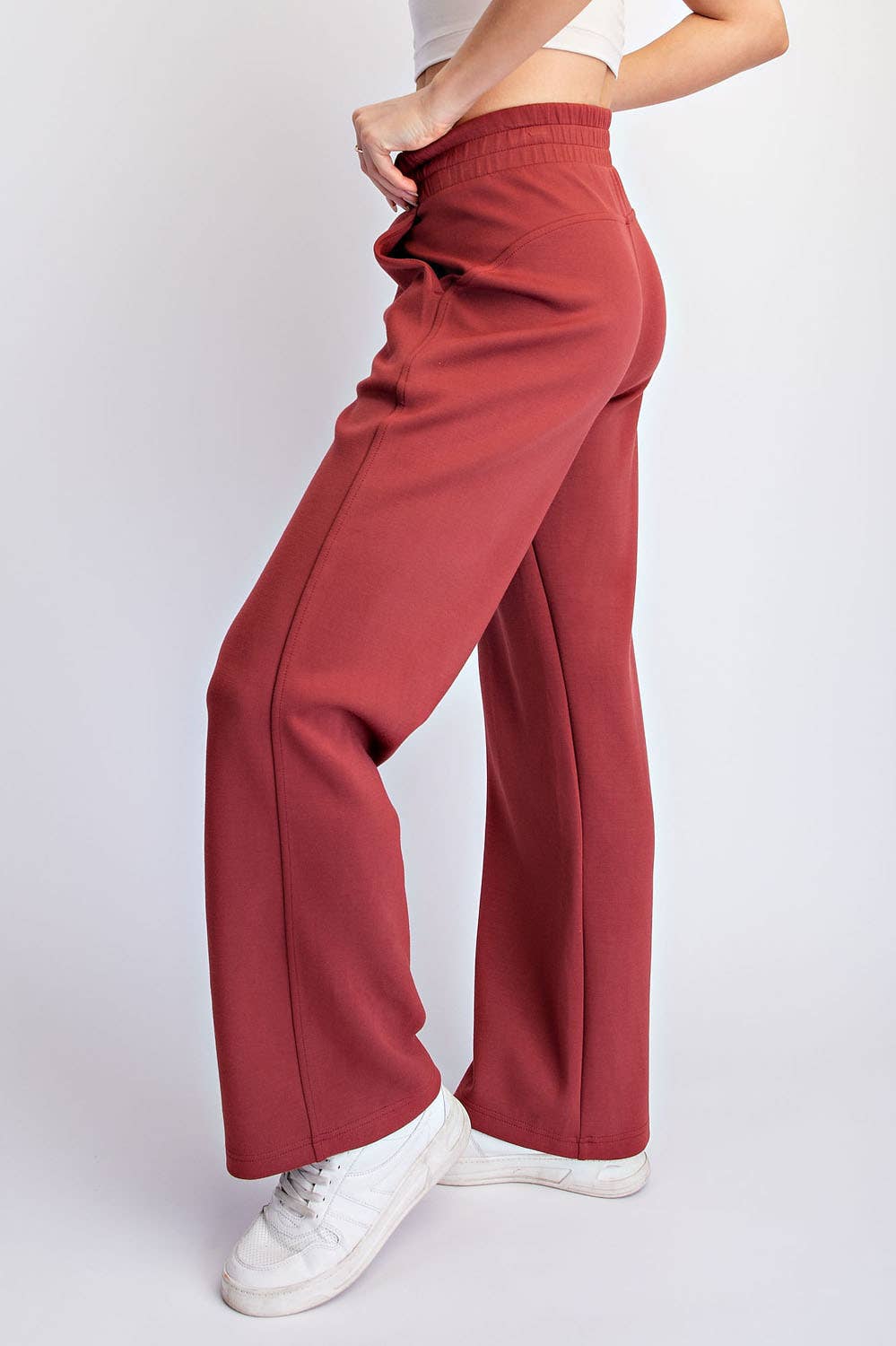 Modal Scuba High Rise Wide Leg Pants