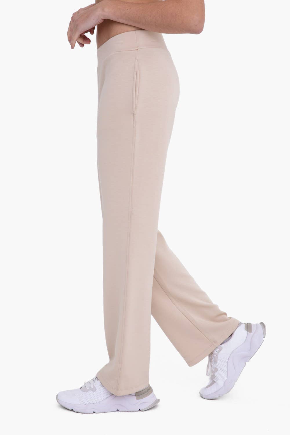 Elevated Flared Lounge Pants: NATURAL Core Mono B