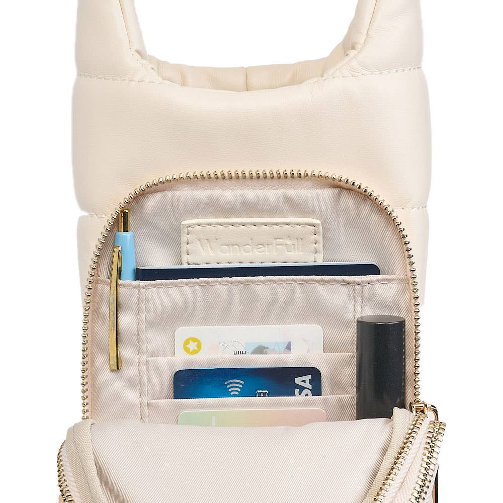 WanderFull - Original HydroBag - Ivory Vegan Leather HydroBag® with Strap Bundle