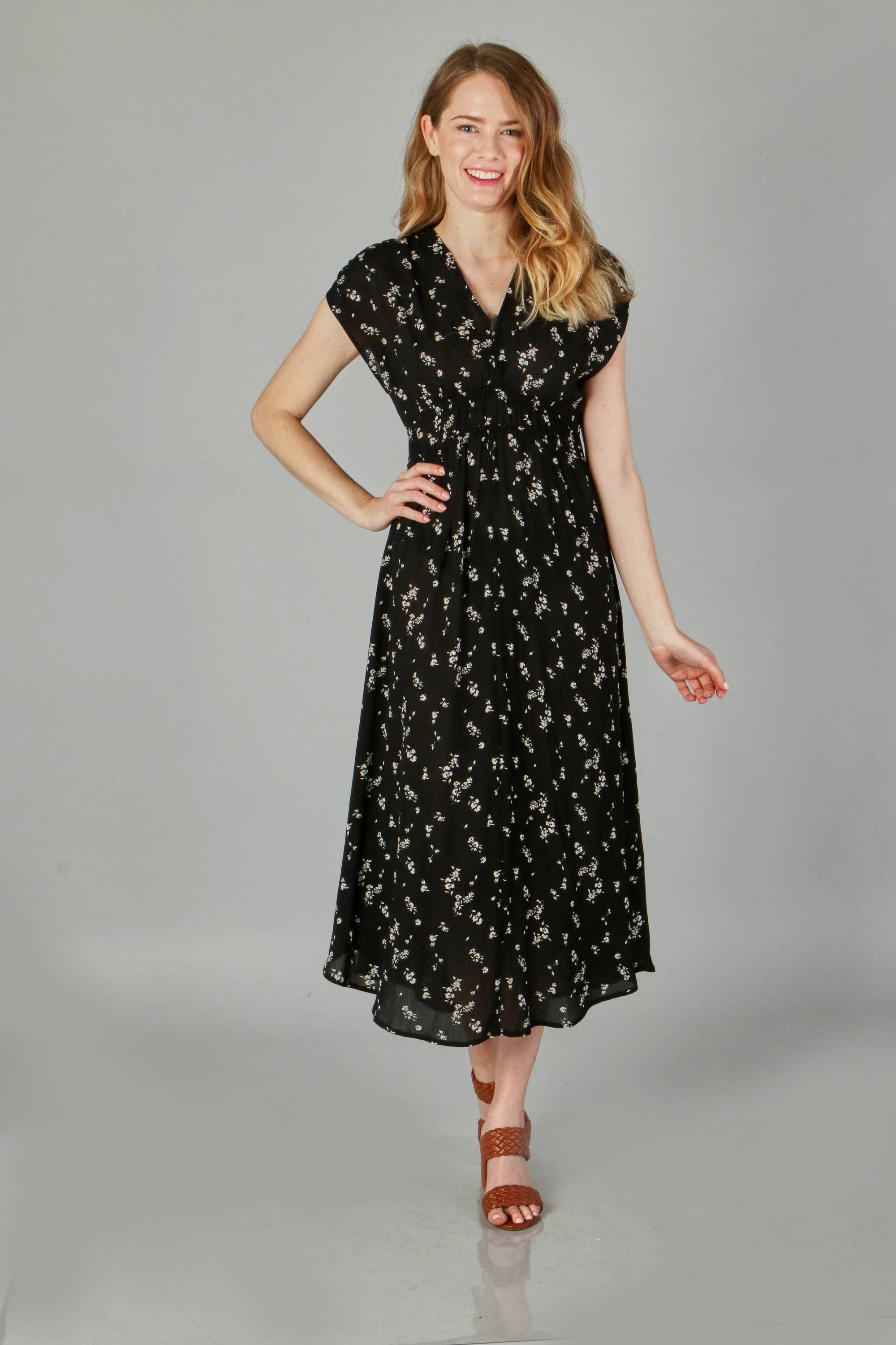 crepon maxi dress (P18167)