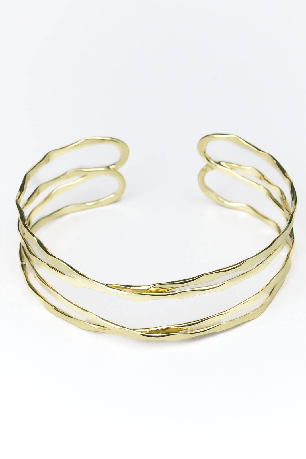 Textured Cuff Bracelet | Gold Core Splendid Iris