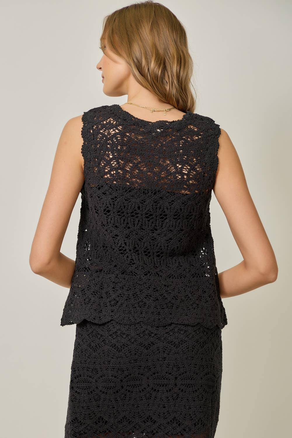 Crochet Scallop Hem Top