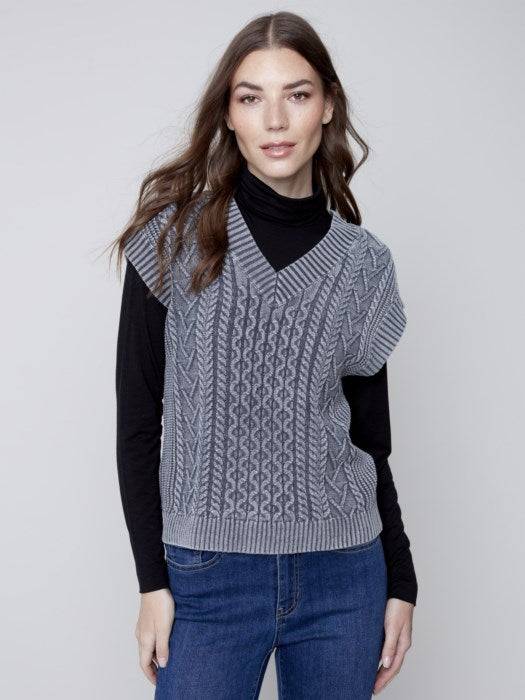 Cable Knit Vest Sweater