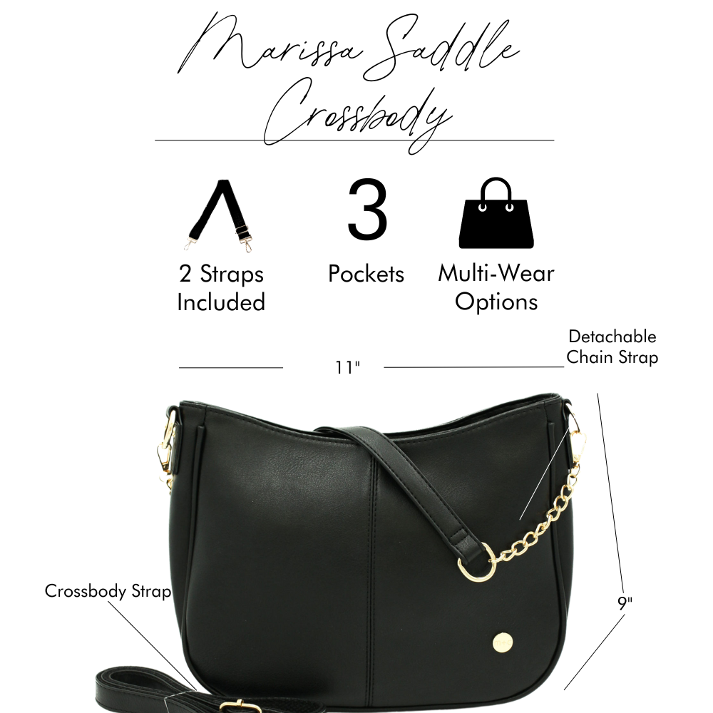 modern and chic - Marissa Crossbody Saddle Hand Bag Purse