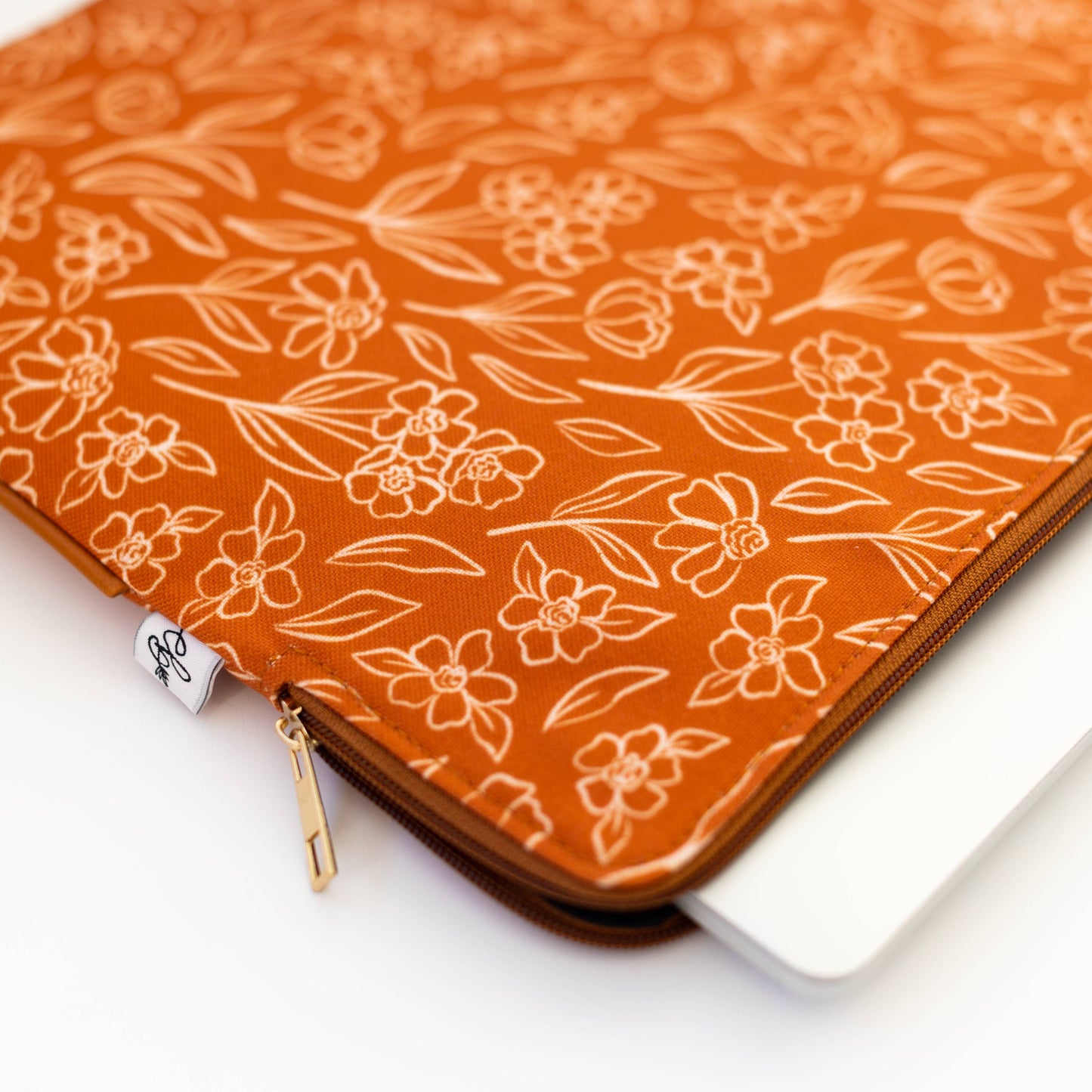 Terracotta Laptop Sleeve: 15" Spring-Summer Elyse Breanne Design