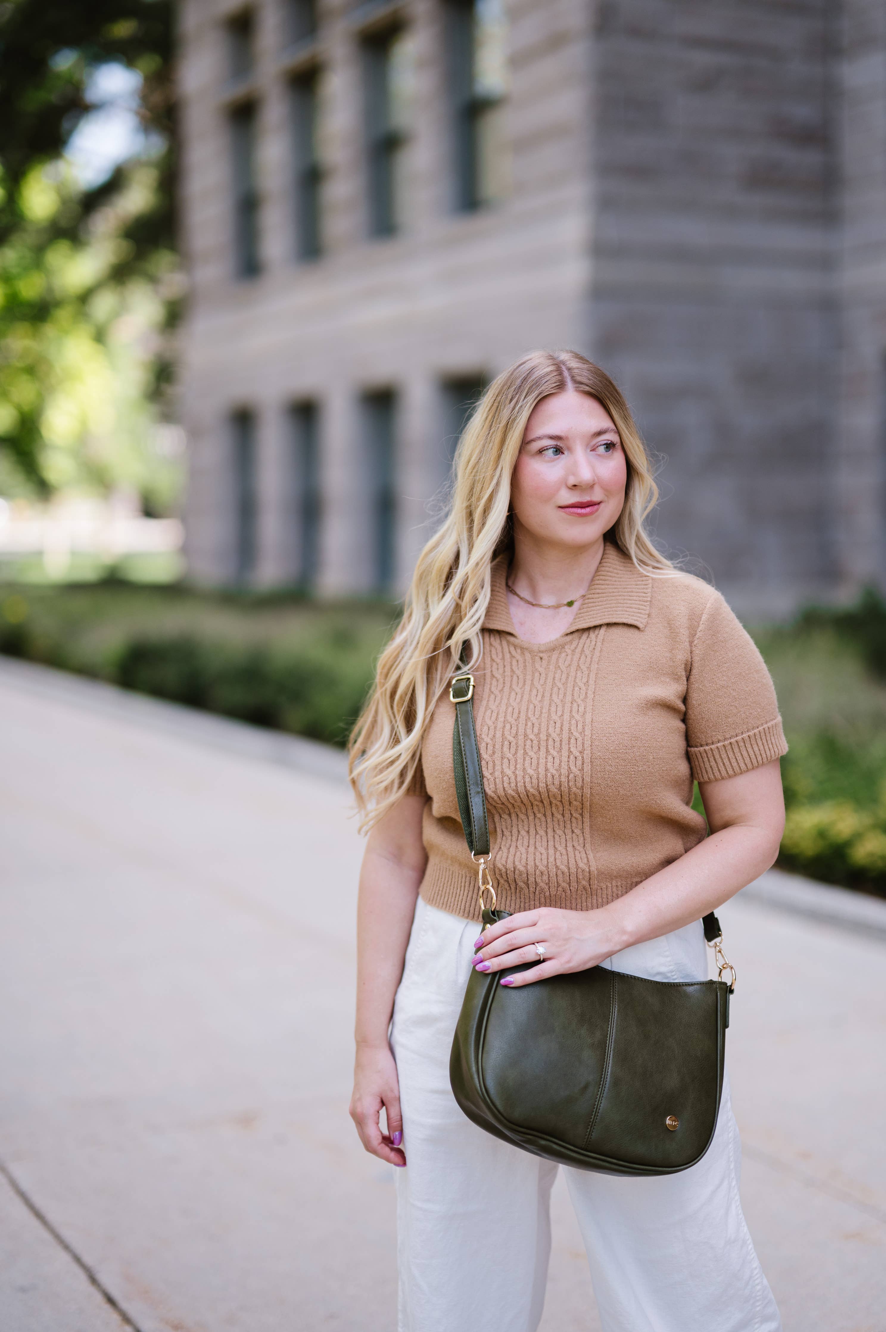 modern and chic - Marissa Crossbody Saddle Hand Bag Purse