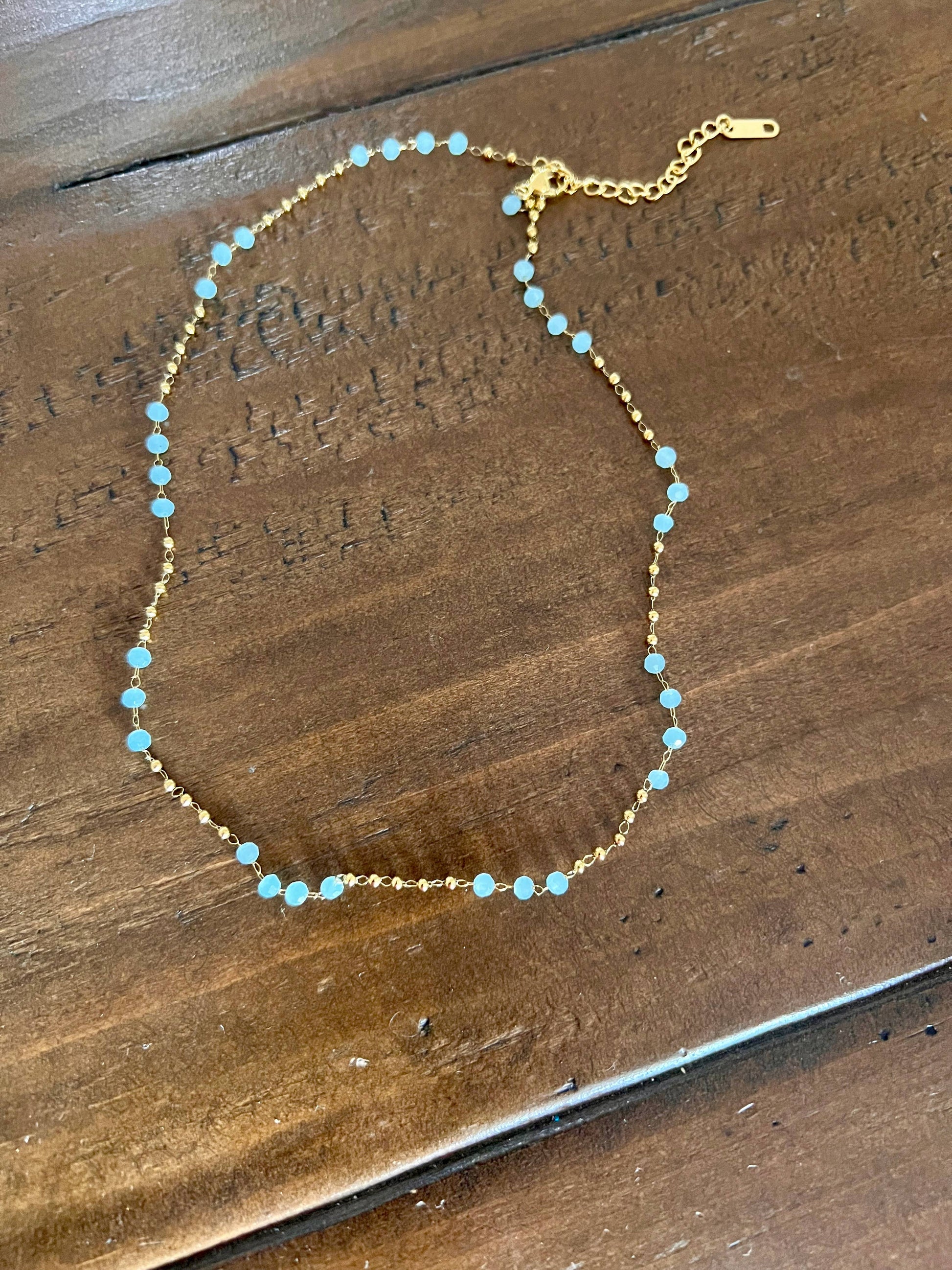 Dainty crystal beaded necklace Core bubs & sass