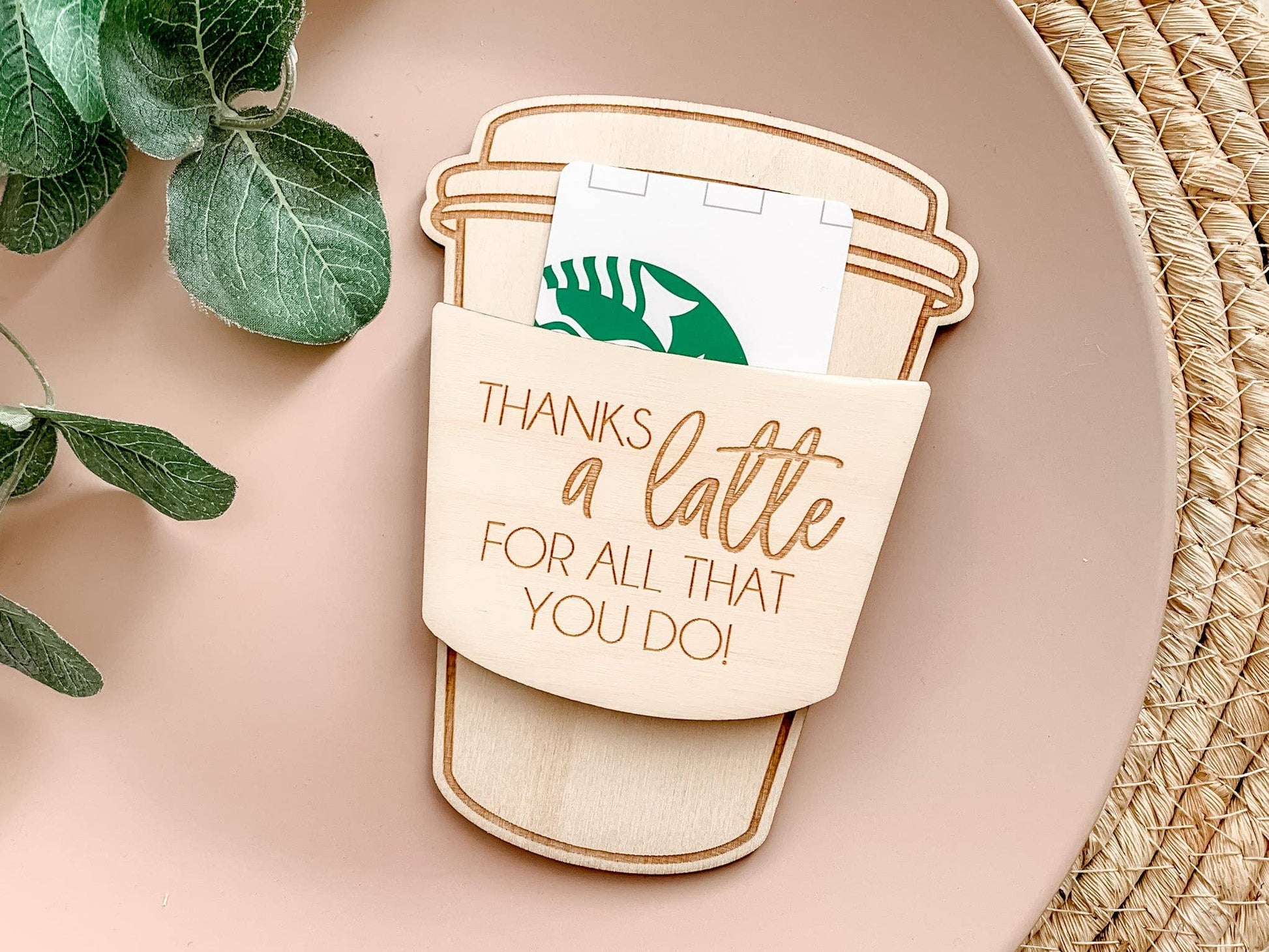 Thanks a Latte Coffee Gift Card Holder Fall-Winter The Farmer's Wife