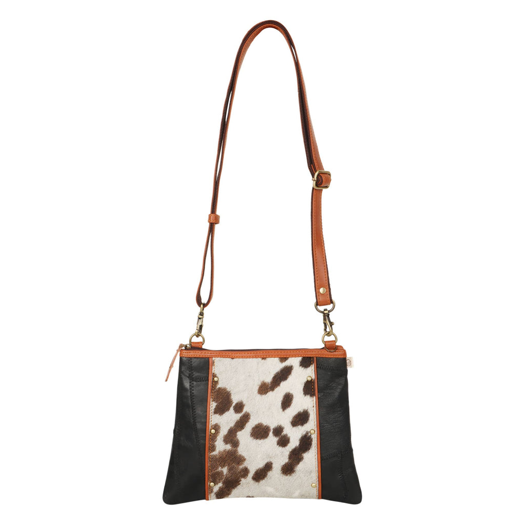 Vaan & Co. - Noa Angled Crossbody Bag - Upcycled Leather & Canvas