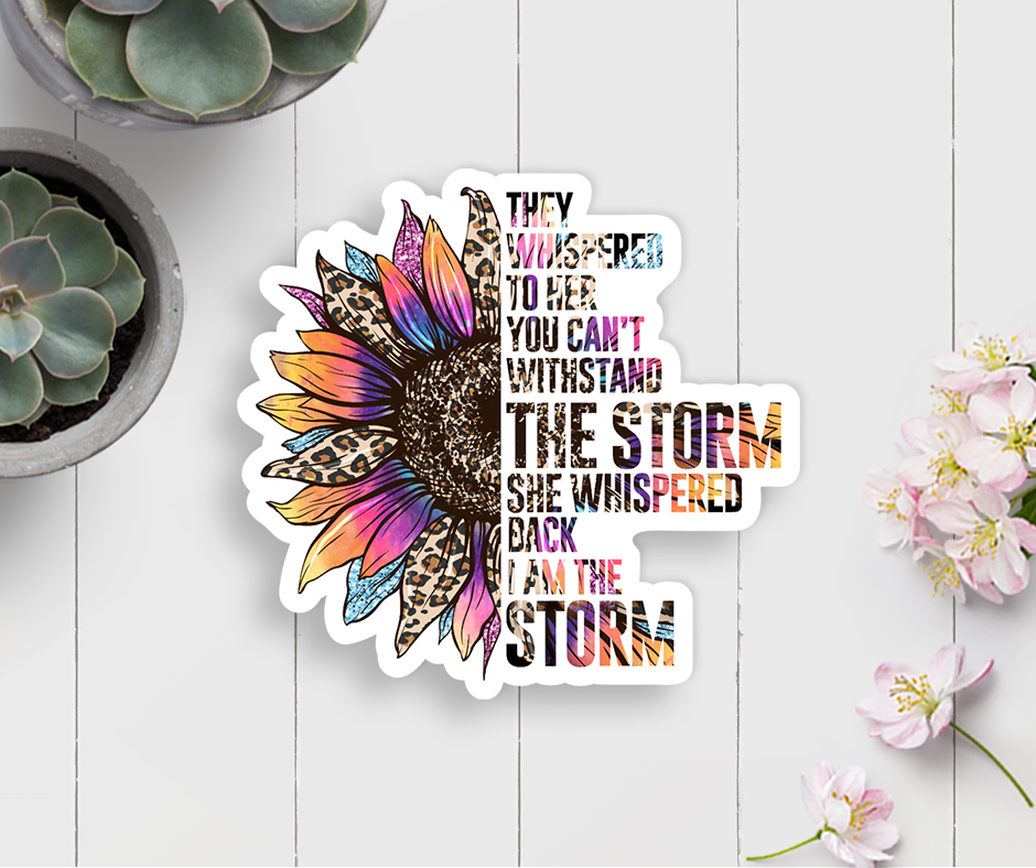 I Am The Storm Vinyl Sticker Core Expression Design Co