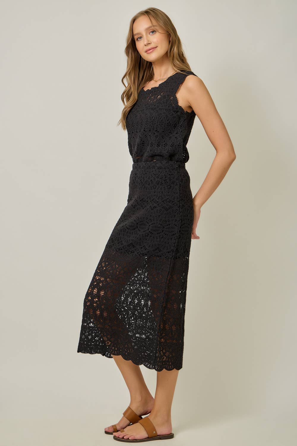 Crochet Scallop Hem Skirt